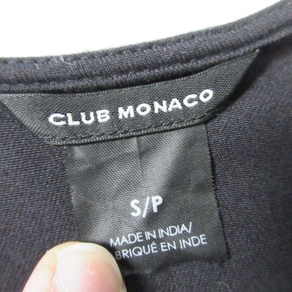 Club Monaco Women Top S Black Starburst Sequin LS Sheer Beaded Luxury Party 226 - Picture 3 of 12